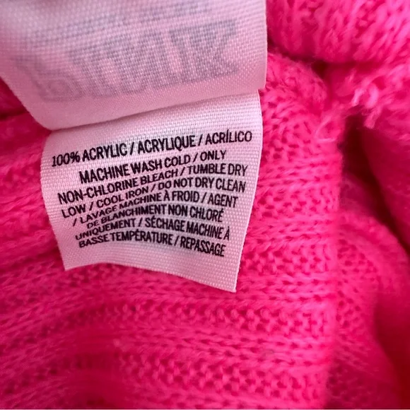 Victoria’s Secret Pink Knit Logo Flawless Pink Beanie Winter Outdoor Snow - Picture 6 of 6